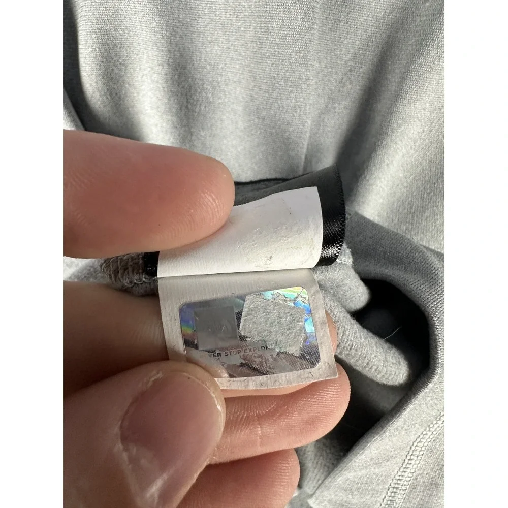 North Face Quarter Zip Mens 2XL‎ Grey Tech Fleece Performance Hiking Outdoor